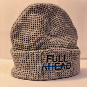 Waffle Knit Winter Beanie - Gray